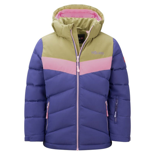 Trollkids Girls Gryllefjord Jacket winter insulated jacket with hood, purple (461-154) In preparation Your Sports Performance