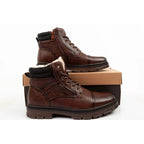 Wrangler men's shoes Gillen leather brown insulated ankle boots