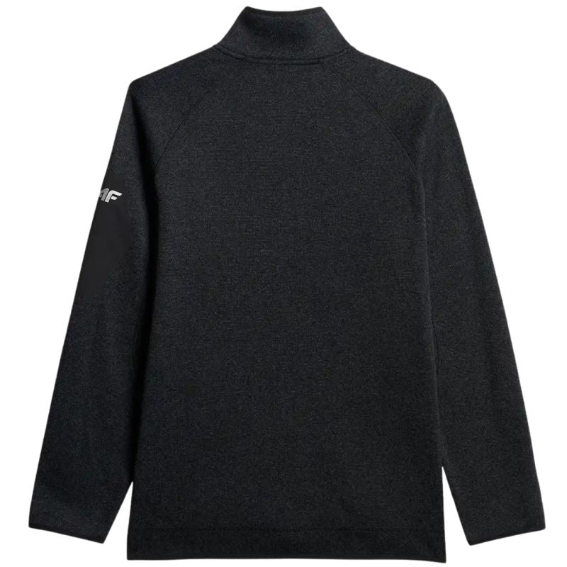 Men's fleece 4F M443 deep black melange 4FWSS26TFLEM443 20M