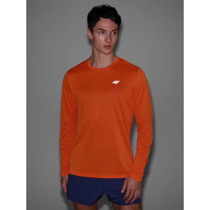 Men's quick-drying running longsleeve 4F 4FWSS25TFLOM326-70S