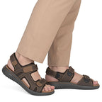 Men's brown leather sandals with Velcro Rieker 26450-26 Rieker