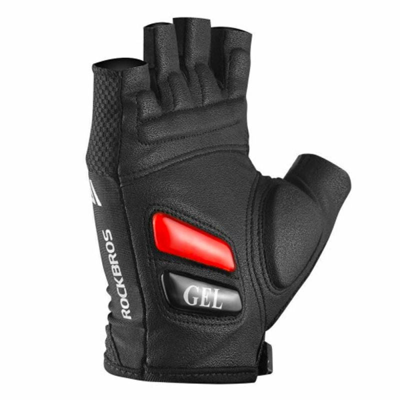 Rockbros S143-BK M cycling gloves with gel inserts - black Rockbros