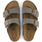 Birkenstock Arizona Birko-Flor Nubuck Stone regular women's/men's flip-flops wide gray (0151211) Footwear/Lifestyle/Birkenstock/Klapki/chodaki Birkenstock