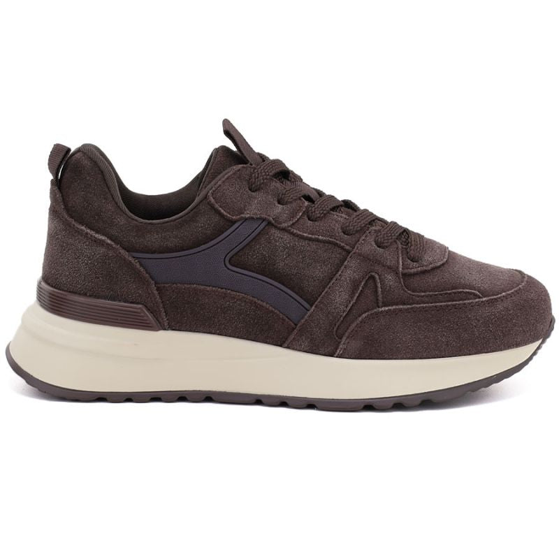 Women's chocolate leather shoes Vinceza FIO27-67006