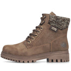Women's comfortable brown trapper boots Rieker Y7621-25