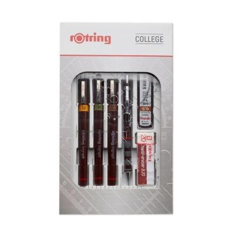 ROTRING isograph College Set - 3 pcs. 0.25 / 0.35 / 0.5 Artykuły biurowe/Przybory do pisania (długopisy i pióra) Your Sports Performance