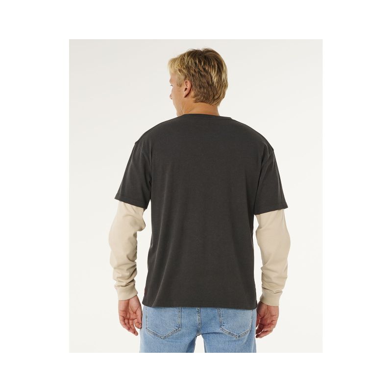 RIP CURL Inner Visions Smashed L/S Tee Black