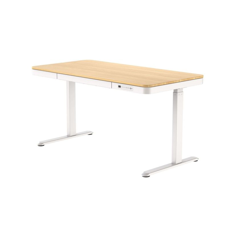 Activejet ET119W-C electric height-adjustable desk, white/oak. Tabletop dimensions: 140 x 70 cm. Biurka/Biurka nowoczesne Your Sports Performance