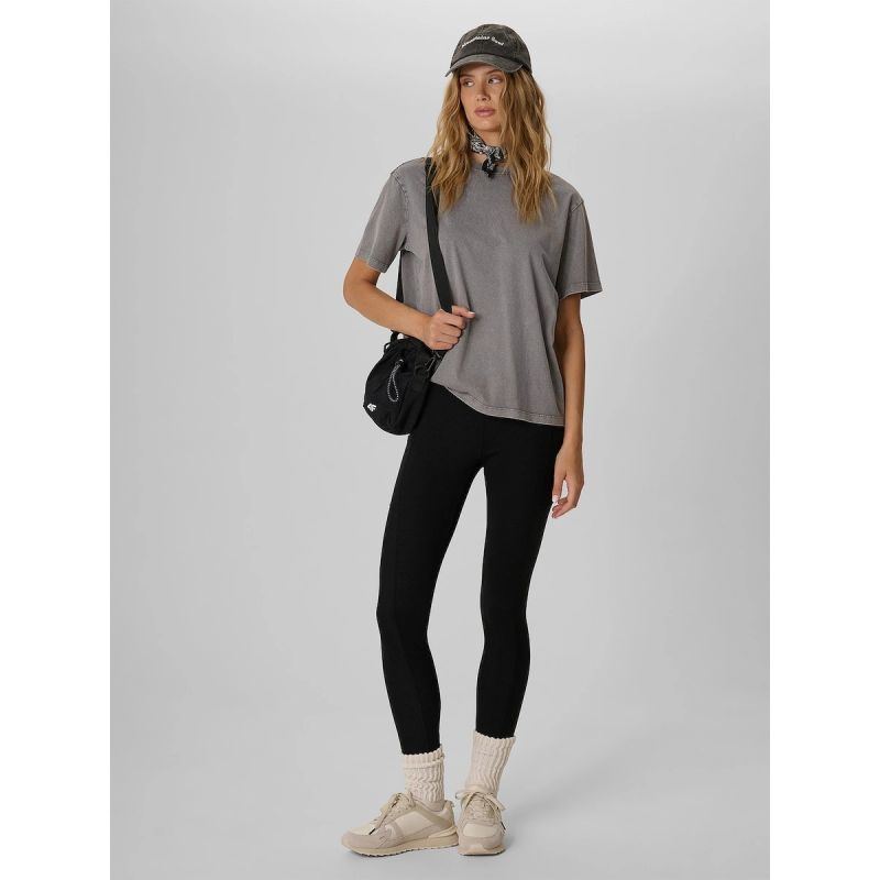 Women's loose T-shirt with print 4F 4FKAW26TTSHF4506-26S