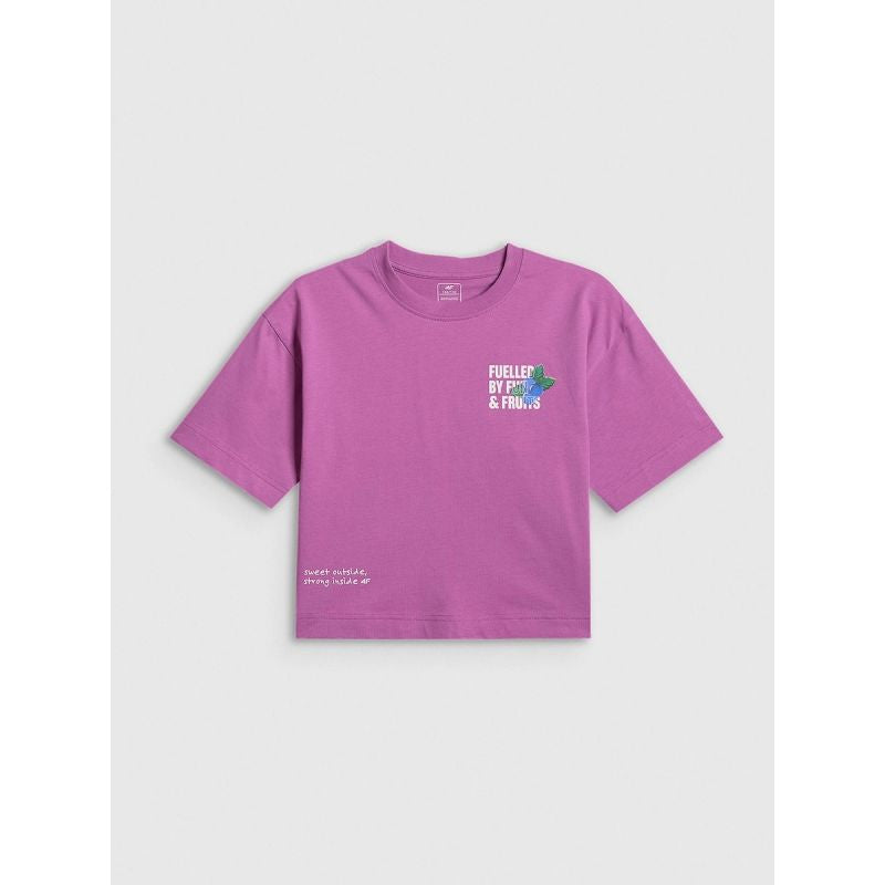 Loose T-shirt with a girl's print 4F 4FJRSS26TTSHF3827-51S 4f