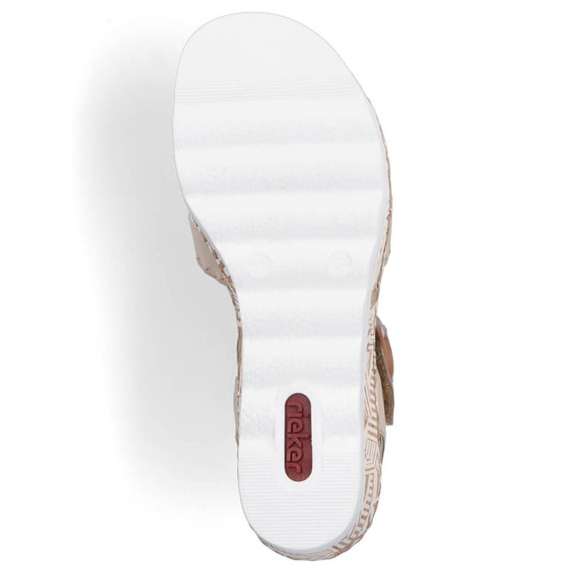 Comfortable wedge sandals Rieker W RKR595, beige Footwear/Lifestyle/Rieker Your Sports Performance