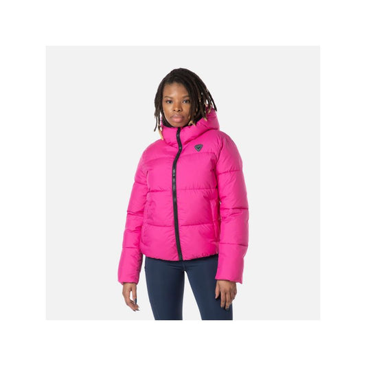 Rossignol W Puffy Hood Jkt Jacket Pink Import z PMSport Your Sports Performance