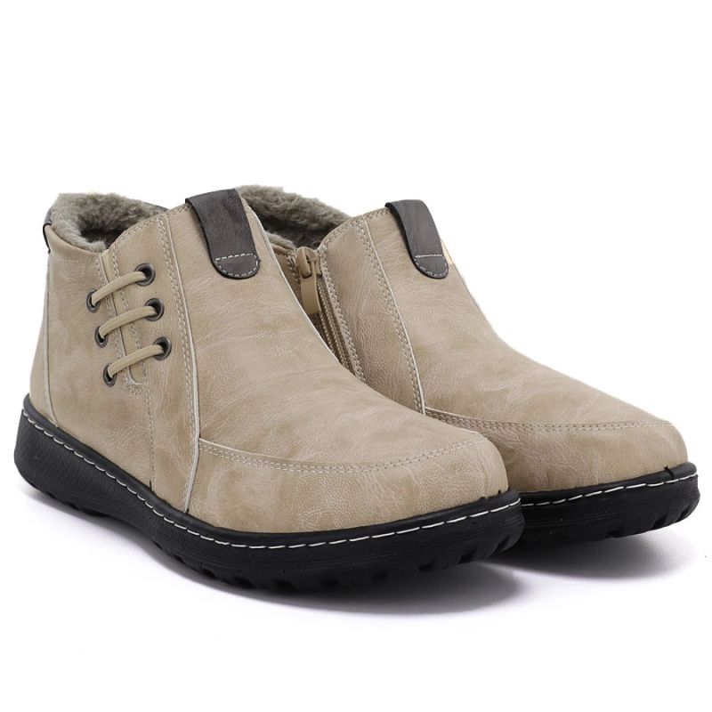 Comfortable beige women's ankle boots Potocki 25-90349
