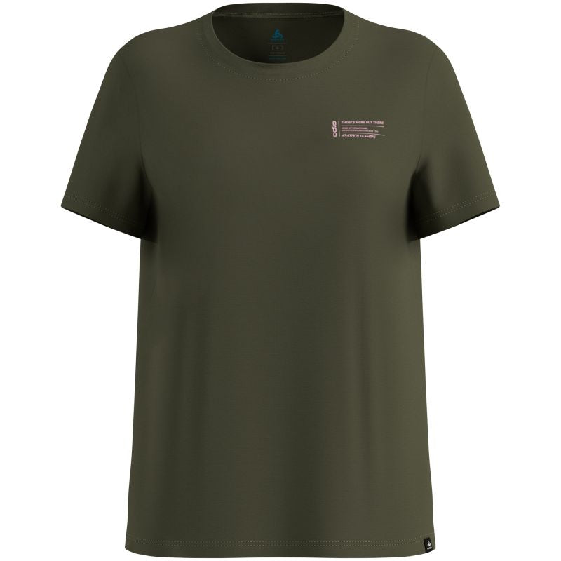 Women’s short-sleeve ODLO T-shirt crew neck s/s COTTON BLEND UNLIMITED, green