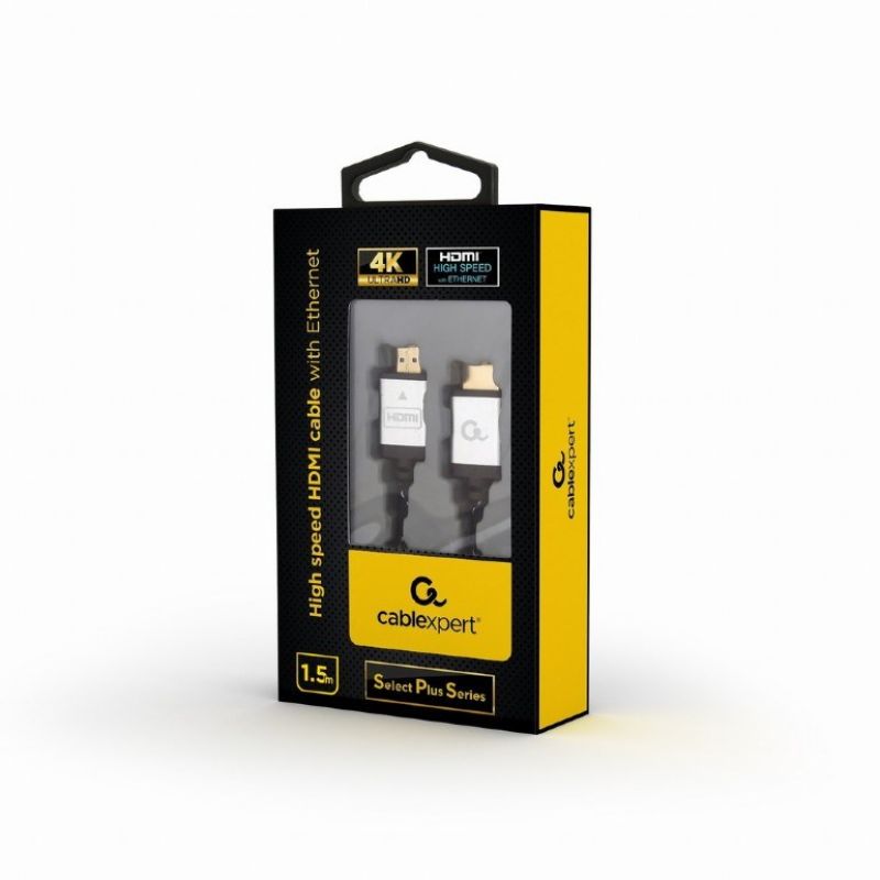 GEMBIRD Cable Select Plus Series CCB-HDMIL-1.5M (HDMI M - HDMI M; 1.5m; black) Kable i adaptery/Kable HDMI Your Sports Performance