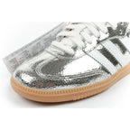 Adidas women's sports shoes Samba OG silver sneakers fashionable leather adidas