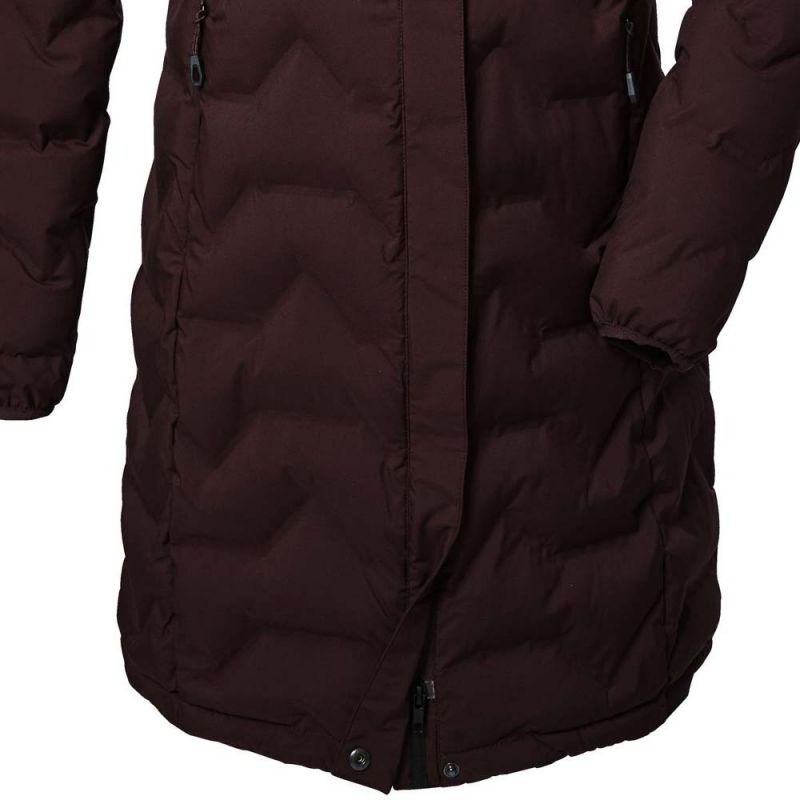 Killtec KOW 9 women's quilted jacket with hood, waterproof long winter parka, burgundy (41806/447) In preparation Your Sports Performance
