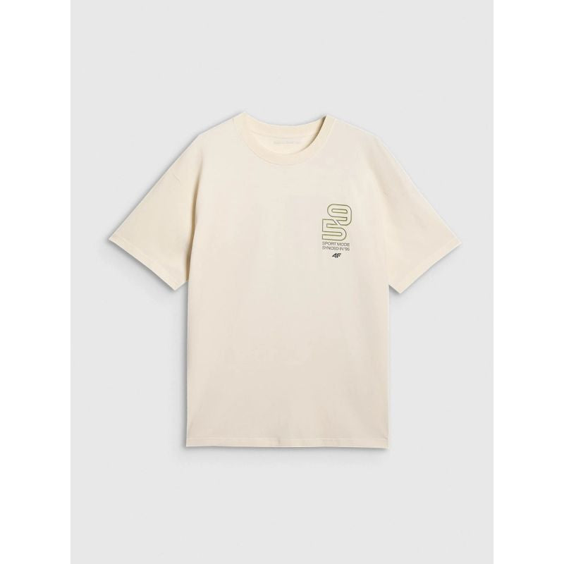 Men's oversized printed T-shirt 4F 4FRAW25TTSHM3220-11S