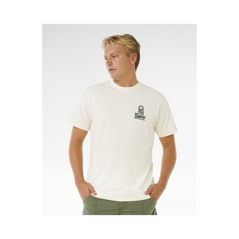 RIP CURL Vaporcool Search Stack Tee Men's White