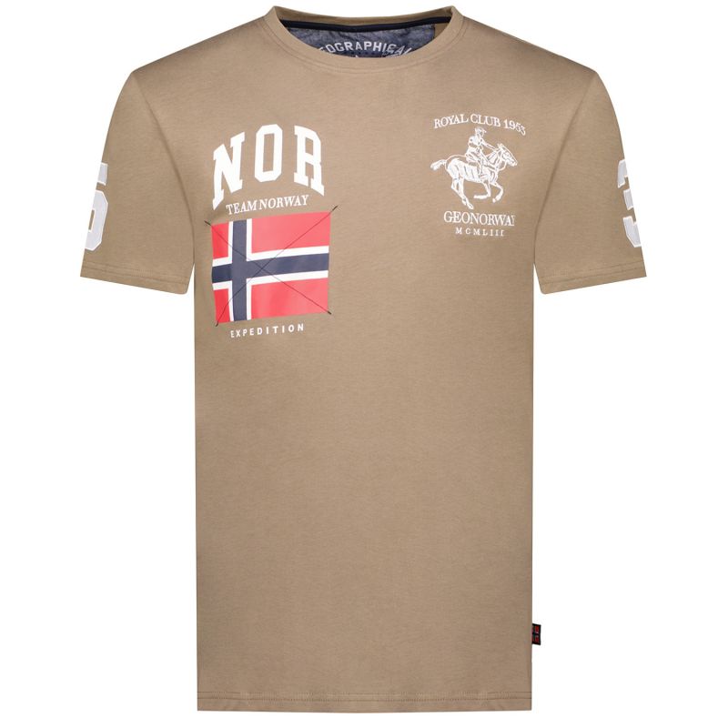 Geographical Norway Jequestre T-shirt 254 M SY1305H/GN-Taupe Clothing/Lifestyle/T-shirts/ Geographical Norway Your Sports Performance