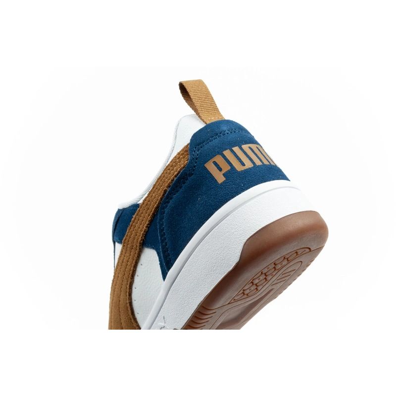 Puma Rebound v6 men's sports sneakers fashionable comfortable white navy brown Puma