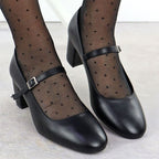 Black Sergio Leone PB176 low-heel pumps with strap Footwear Your Sports Performance