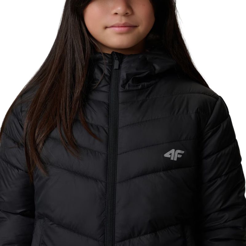 Girls' jacket 4F F0739 deep black 4FJWSS26TDJAF0739 20S