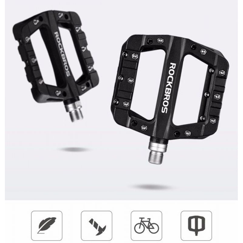 Rockbros 2017-12CBK Nylon Bicycle Pedal Set - Black Import z Action/Rowery i akcesoria/Części rowerowe Your Sports Performance