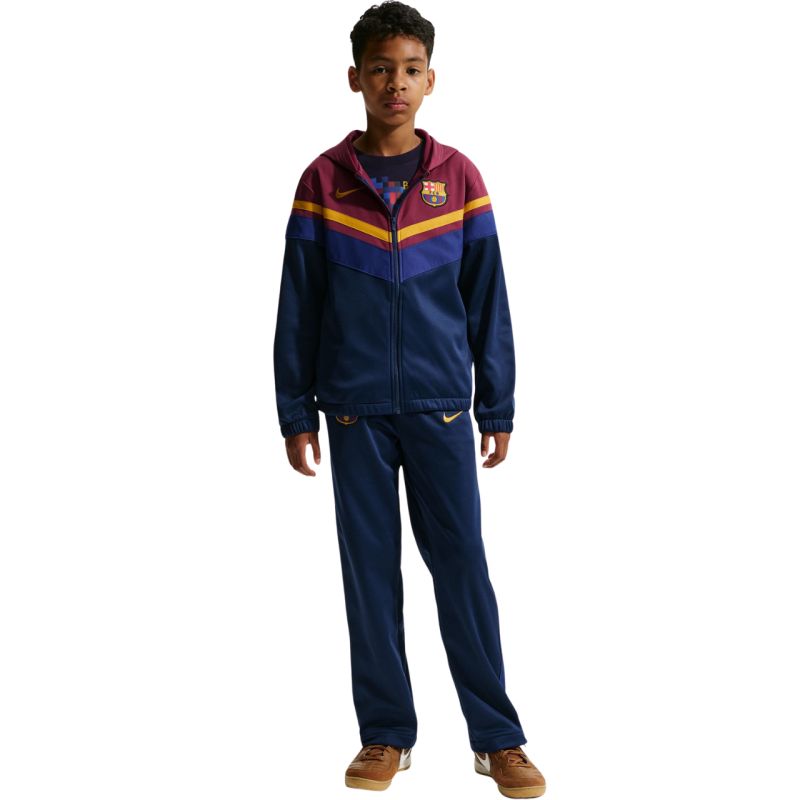 Nike FC Barcelona Home tracksuit for kids navy blue and burgundy IO3566 682