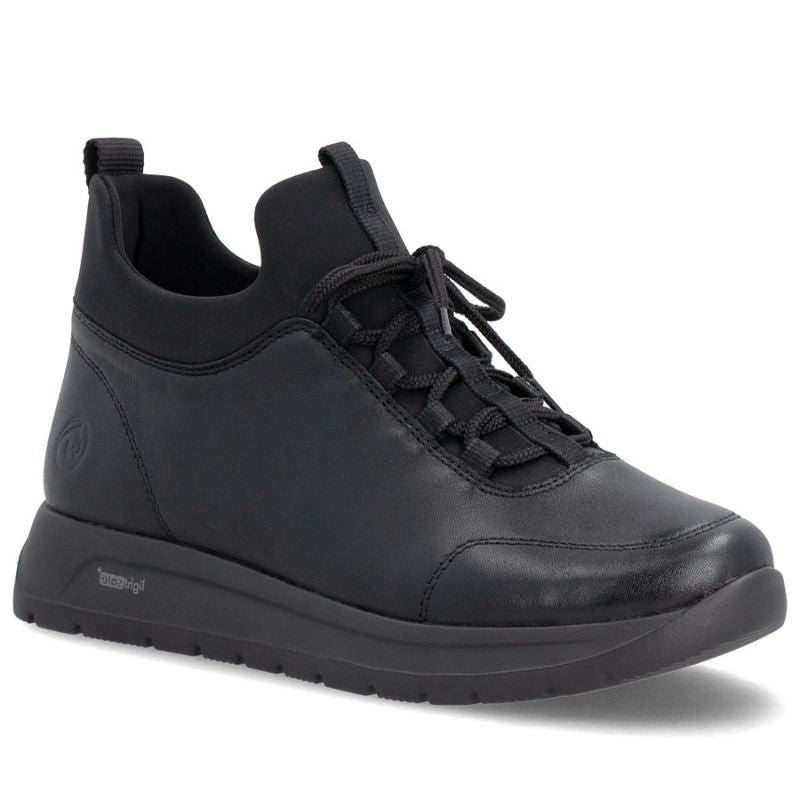Women's leather insulated ankle boots black Remonte Rieker D2V06-35