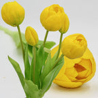 BOUQUET OF 5 YELLOW PEONY TULIPS 39 CM LIFE-LIKE SPRING DECORATION Home and Garden/Equipment Your Sports Performance