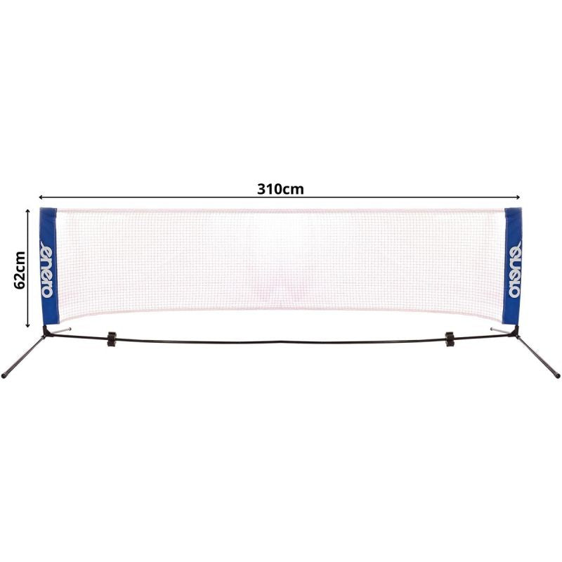 NET WITH ENERO POSTS 310X73CM 2IN1 FOR TENNIS, FOOT VOLLEY Accessories Your Sports Performance