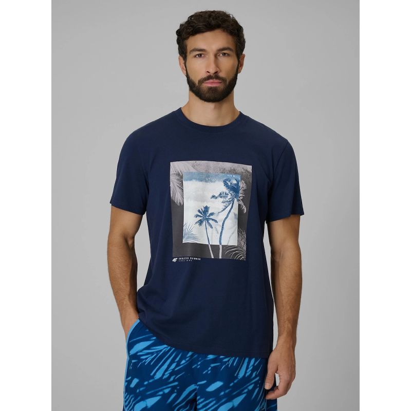 Men's regular printed T-shirt 4F 4FWSS26TTSHM3034-31S 4f