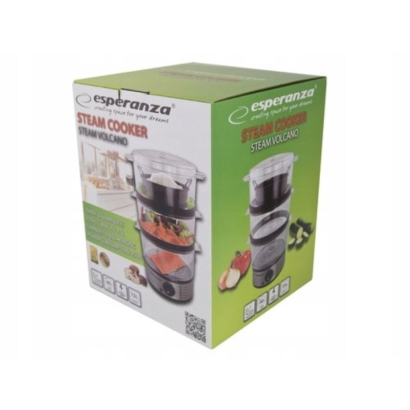 Esperanza STEAM VOLCANO EKG009 steamer (7 liters; transparent) AGD - Produkty/Parowary Your Sports Performance