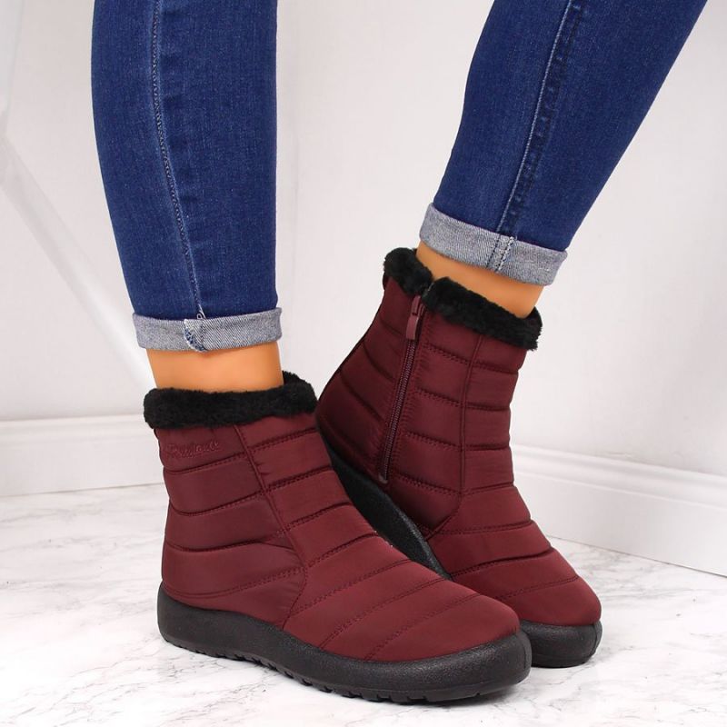 Waterproof snow boots with zipper NEWS W EVE181C burgundy Footwear/Outdoor/News Your Sports Performance