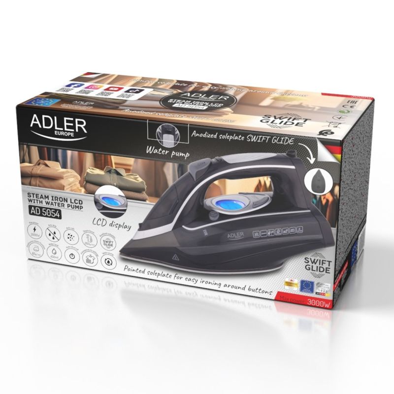 ADLER AD 5054 steam iron AGD - Produkty/Żelazka i generatory pary Your Sports Performance