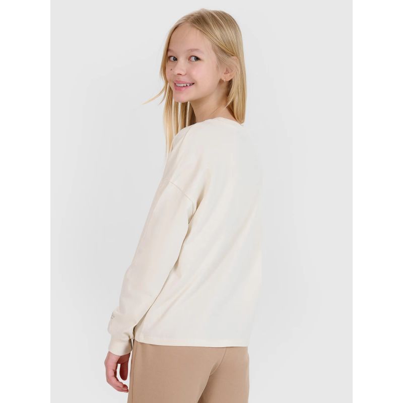 Longsleeve oversize smooth girls 4F 4FJWSS25TLONF377-12S *Kategoria tymczasowa Your Sports Performance