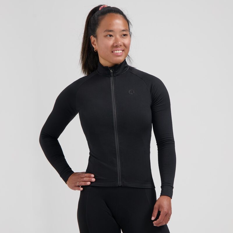 Rogelli women's sweatshirt ESSENTIAL II black XS Rogelli/Rower/Woman/Koszulki Długi Rękaw Your Sports Performance