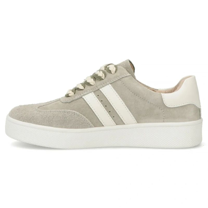 Women's leather sneakers on the platform in khaki Filippo DP7512 Filippo