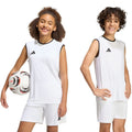 Kids' adidas Entrada 26 Sleeveless Jersey, White, KB3935