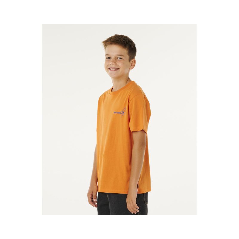 RIP CURL Eternal Shred Art Tee-Boy Orange