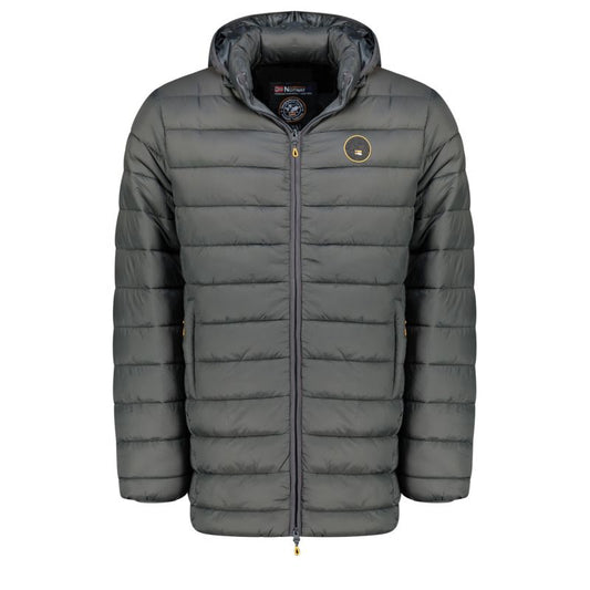 Geographical Norway men's jacket AMIGOMAP LONG HOOD DB DGREY MEN 233 DARK GRAY (WZ5086H/GN-GRIS FONCÉ) Geographical Norway