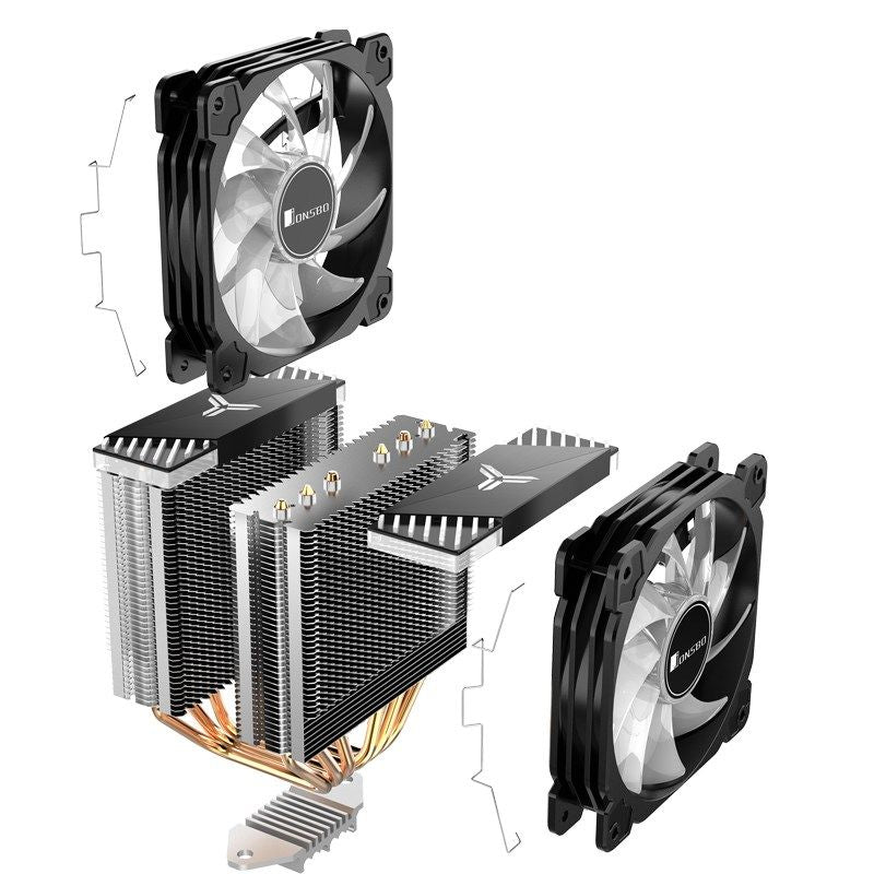 Jonsbo CR-2000GT CPU cooler with radiator and 12 cm fan, black, 1 pc. Chłodzenie/Chłodzenie CPU Your Sports Performance