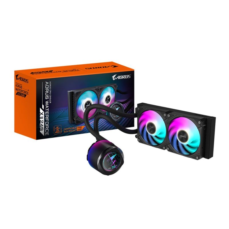 GIGABYTE AORUS WATERFORCE X II 240 Processor All-in-One Liquid Cooler 12cm Black Chłodzenie/Chłodzenie - zestawy chłodzenia wodnego Your Sports Performance