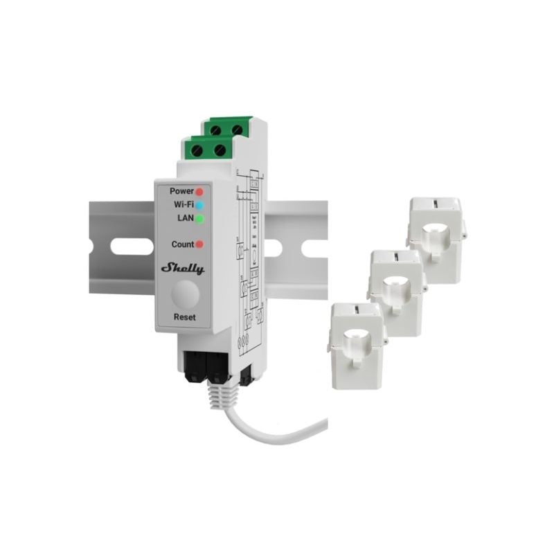 Shelly 3EM 3-Phase WIFI Electricity Consumption Meter Aparaty elektryczne/Liczniki energii Your Sports Performance
