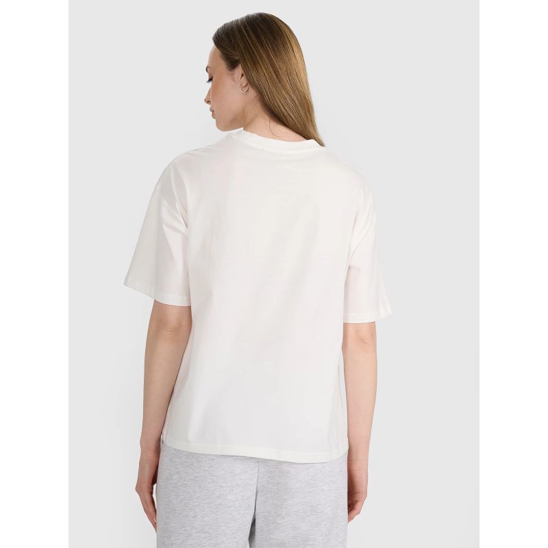 Women's oversize printed T-shirt 4F 4FRSS25TTSHF2692-11S *Kategoria tymczasowa Your Sports Performance