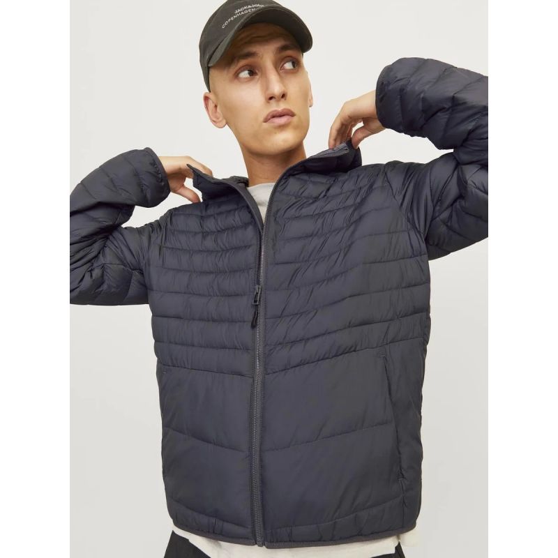 Jack&amp;Jones Jjestate Packable Puffer Hood Noos M 12256983ASPHALT Clothing/Outdoor/Jack & Jones Your Sports Performance