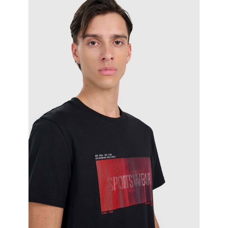 Men's regular printed T-shirt 4F 4FRAW25TTSHM3224-20S *Kategoria tymczasowa Your Sports Performance