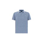 Paul&Shark Men's Cotton Button-Up Polo Shirt, Steel Blue 25411205-991