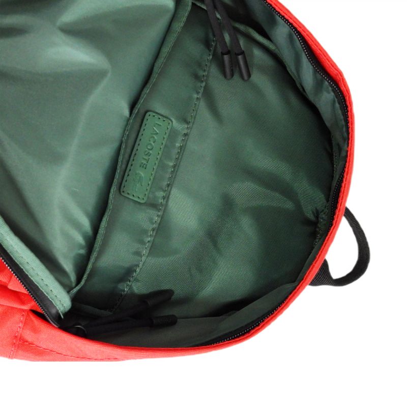 Lacoste Néocroc Unisex Fabric Backpack Red S - NH2860NE-883 Akcesoria i sprzęt koszykarski/Torby i plecaki Your Sports Performance
